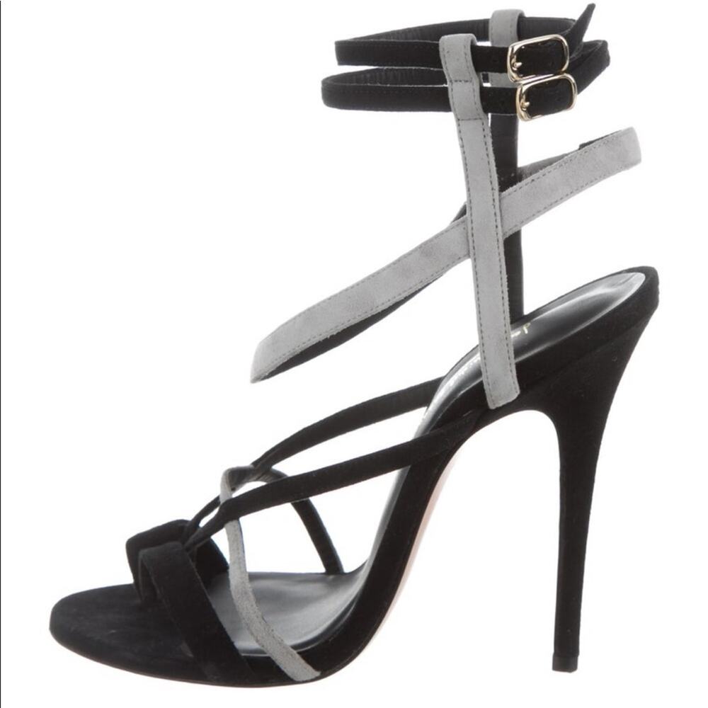 $745 Jean-Michel Cazabat for Sophie Theallet Strappy Suede Sandals - 38 / 7.5